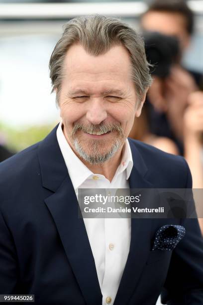 Gary Oldman attends the photocall for Rendez-Vous With Gary Oldman during the 71st annual Cannes Film Festival at Palais des Festivals on May 17,...
