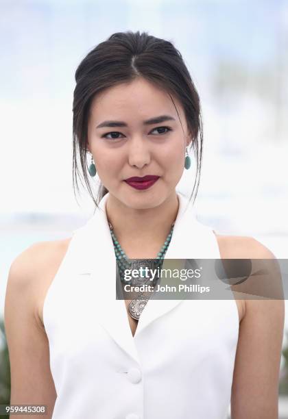 Kazakh actress Dinara Baktybayeva attends "The Gentle Indifference Of The Word" Photocall during the 71st annual Cannes Film Festival at Palais des...