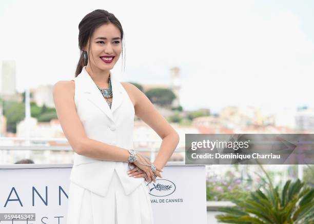 Kazakh actress Dinara Baktybayeva attends "The Gentle Indifference Of The Word" Photocall during the 71st annual Cannes Film Festival at Palais des...