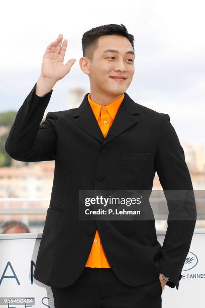 Ah-in Yoo at the "Burning" photocall during the 71st Cannes Film Festival at the Palais des Festivals on May ZZZ, 2018 in Cannes, France.