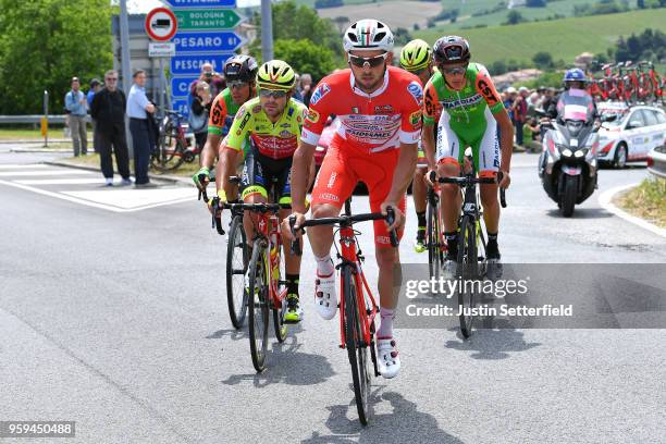 Marco Frapporti of Italy and Team Androni Giocattoli-Sidermec / Manuel Senni of Italy and Team Bardiani CSF / Zhupa of Albania and Team Wilier...