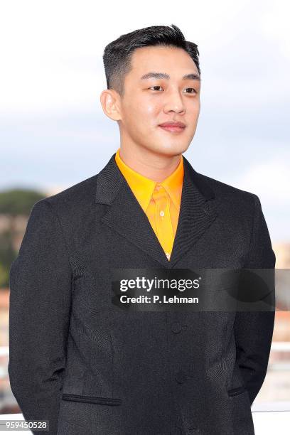 Ah-in Yoo at the "Burning" photocall during the 71st Cannes Film Festival at the Palais des Festivals on May ZZZ, 2018 in Cannes, France.