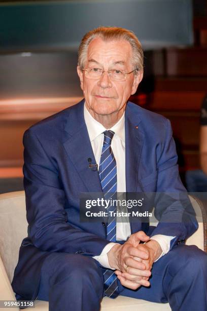 German politician Franz Muentefering during the tv show 'Markus Lanz' on May 16, 2018 in Hamburg, Germany.