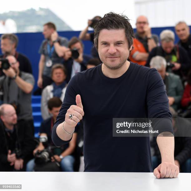 Actor Edoardo Pesce attends "Dogman" Photocall during the 71st annual Cannes Film Festival at Palais des Festivals on May 17, 2018 in Cannes, France.