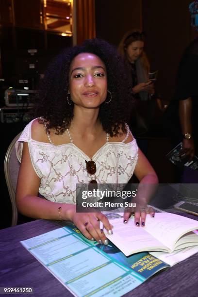 Magaajyia Silberdfeld attends 'Noire N'Est Pas Mon Metier' Book Signing during the 71st annual Cannes Film Festival at Majestic Hotel on May 17, 2018...