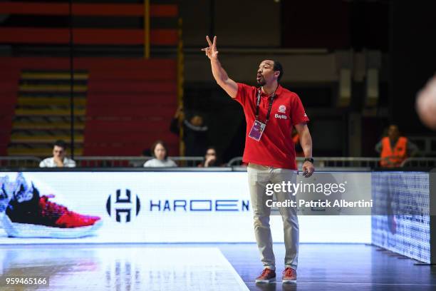 Demond Greene, head coach of U18 FC Bayern Munich during the Adidas Next Generation Tournament game between U18 Stellazzurra Rome v U18 FC Bayern...