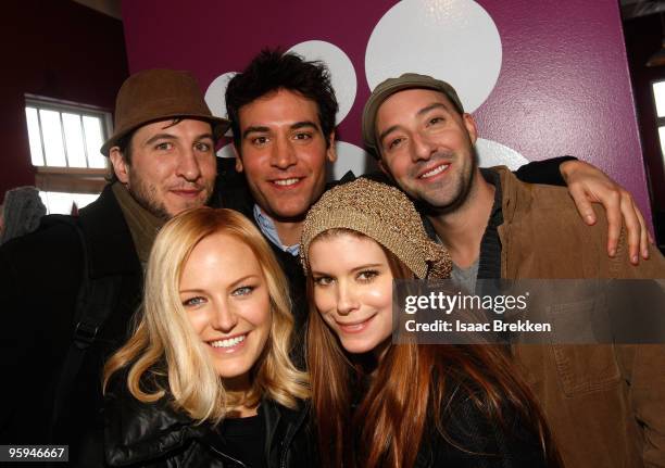 Actor Pablo Schreiber, actress Malin Akerman, writer/director Josh Radnor, actress Kate Mara and actor Tony Hale attends the Myspace Cafe at The Lift...