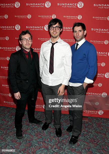 Director of photography Matthew Sanchez, director Bobby Miller and actor Eric M. Levy attend Shorts Program V during the 2010 Sundance Film Festival...