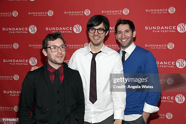 Director of photography Matthew Sanchez, director Bobby Miller and actor Eric M. Levy attend Shorts Program V during the 2010 Sundance Film Festival...