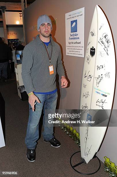 Aaron Rodgers with Brita FilterForGood during the 2010 Sundance Film Festival on January 22, 2010 in Park City, Utah.