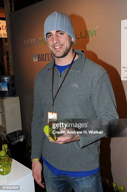 Aaron Rodgers with Brita FilterForGood during the 2010 Sundance Film Festival on January 22, 2010 in Park City, Utah.