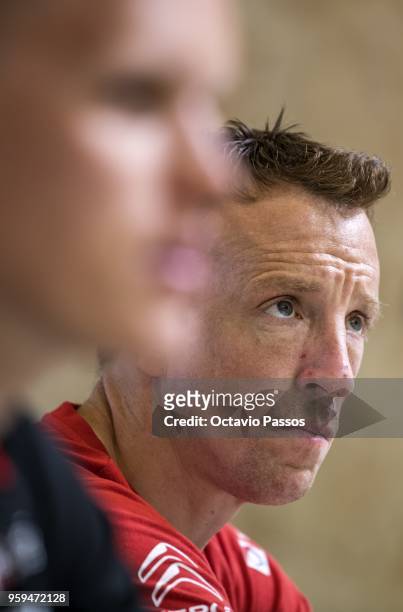 Kris Meeke of Great Britain during the press conference of the WRC Portugal on May 17, 2018 in Porto, Portugal.