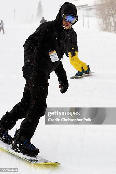 Actor Adrian Grenier attends the "Learn to Ride" Snowboard event presented by Oakley on January 22, 2010 in Park City, Utah.