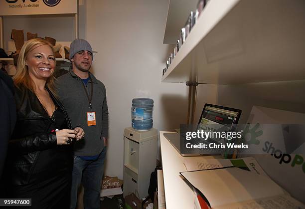 Guest and Aaron Rodgers attend Village at the Yard during the 2010 Sundance Film Festival on January 22, 2010 in Park City, Utah.