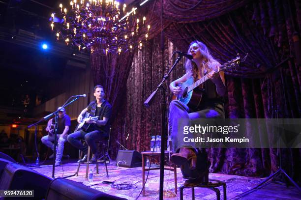 Rhett Akins, Devin Dawson and Jessi Alexander perform during A Songwriters Round Benefiting City Of Hope at Analog at the Hutton Hotel on May 16,...