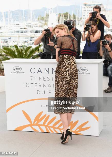 Italian actress Elena Radonicich attends the "In My Room" Photocall during the 71st annual Cannes Film Festival at Palais des Festivals on May 17,...