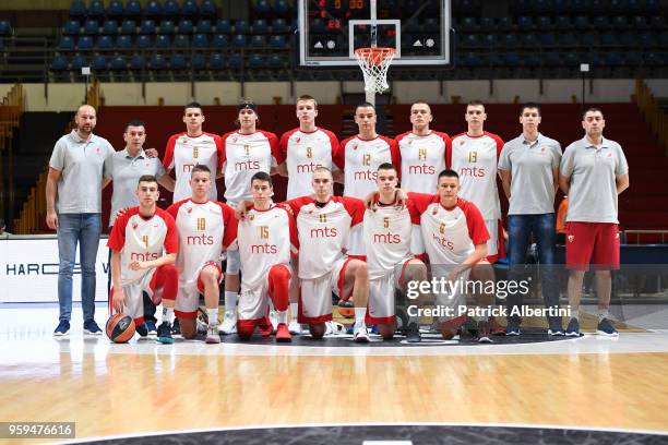 Crvena Zvezda mts Belgrade before the Adidas Next Generation Tournament game between U18 Crvena Zvezda mts Belgrade v U18 Divina Seguros Joventut...