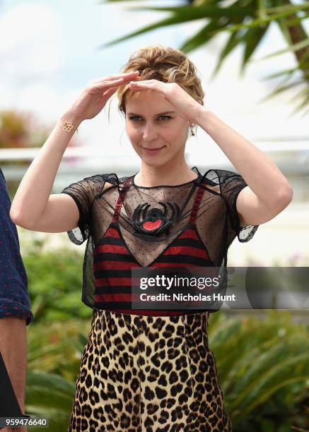 Italian actress Elena Radonicich attends the "In My Room" Photocall during the 71st annual Cannes Film Festival at Palais des Festivals on May 17,...