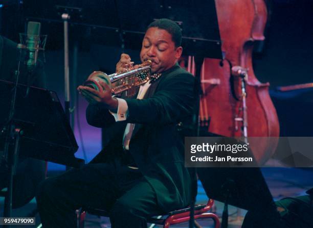 American jazz trumpeter Wynton Marsalis performing in Copenhagen, Denmark, July 15 1999.