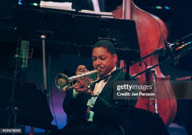 American jazz trumpeter Wynton Marsalis performing in Copenhagen, Denmark, July 15 1999.