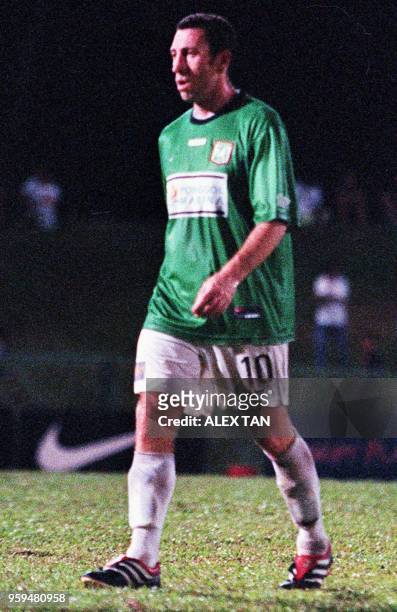 Geylang United's Brian Bothwell walks on the pitch during the match between Geylang United and Tanjong Pagar in Singapore, 03 August 2000. Bothwell...