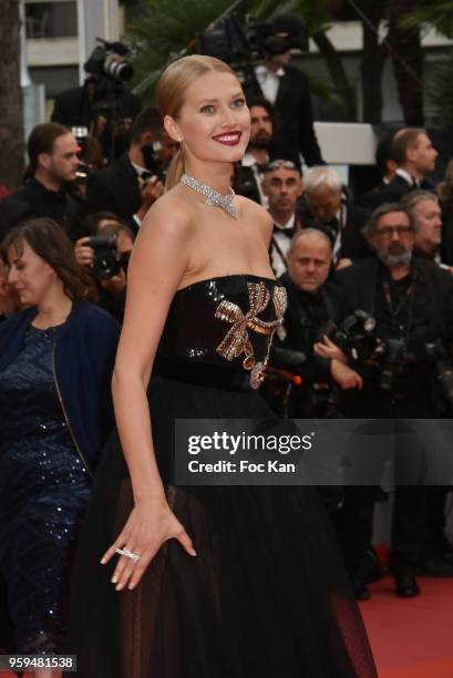 Toni Garrn attends the screening of 'Burning' during the 71st annual Cannes Film Festival at Palais des Festivals on May 16, 2018 in Cannes, France.