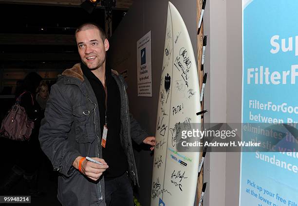 Actor Shane West with Brita FilterForGood during the 2010 Sundance Film Festival on January 22, 2010 in Park City, Utah.