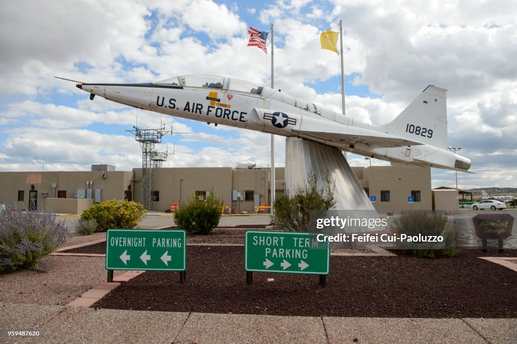 Airport and airplane at Gallup, New Mexico, USA