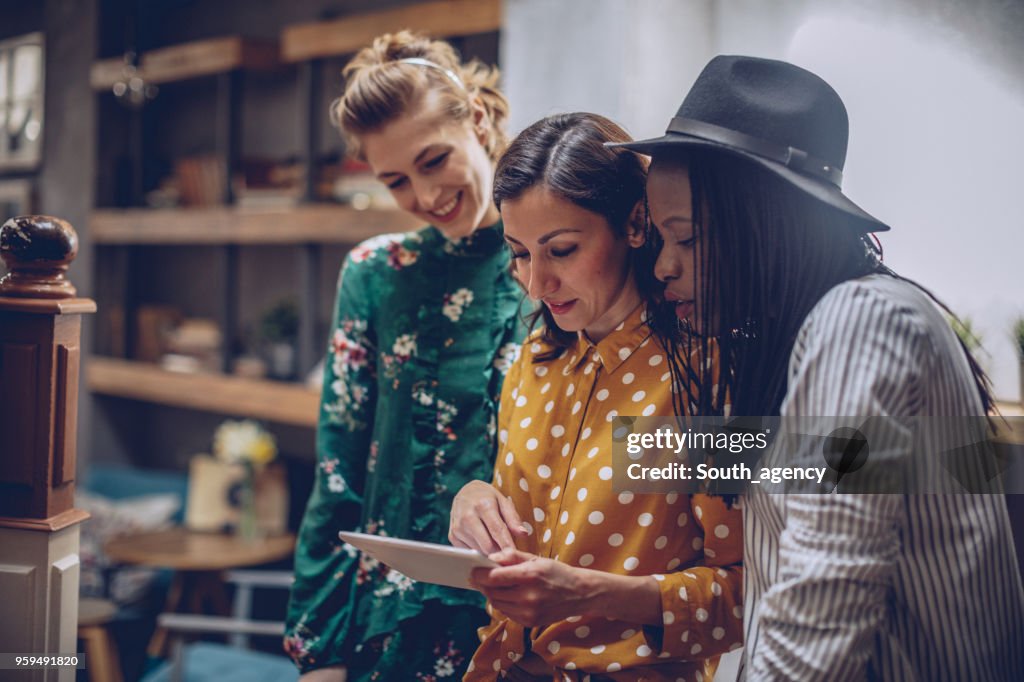 Female friends at coffee shop