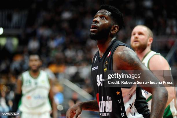 Jamil Wilson of Segafredo looks over during the LBA LegaBasket match between Virtus Segafredo Bologna and Scandone Sidigas Avellino at PalaDozza on...