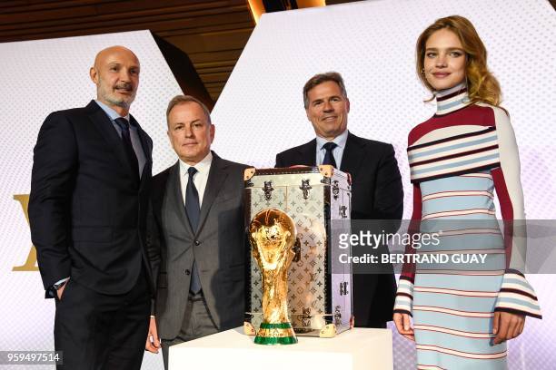 Former French football player Frank Leboeuf, Louis Vuitton's CEO Michael Burke, FIFA chief Commercial officer Philippe le Floc'h and Russian model...