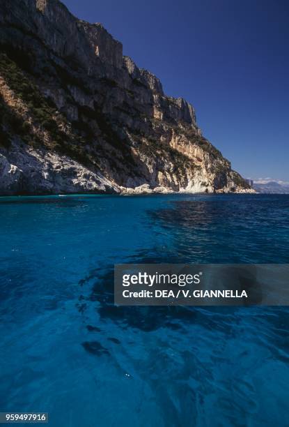 Stretch of coast near Cala Goloritze, National Park of the Bay of Orosei and Gennargentu, Ogliastra, Sardinia, Italy.