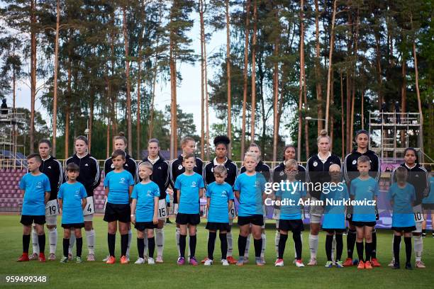 Goalkeeper Maria Luisa and Anna Aehling and Shekiera Martinez and Charlotte Bluemel and Lina Jubel and Ivana Fuso and Emilie Bernhardt and Gia Corley...