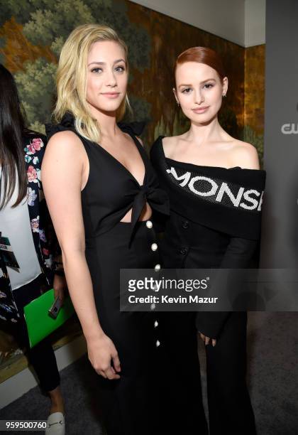 Lili Reinhart and Madelaine Petsch attend The CW Network's 2018 upfront at The London Hotel on May 17, 2018 in New York City.
