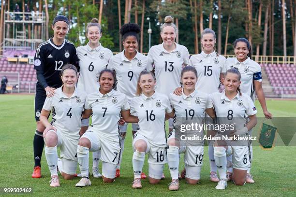 Goalkeeper Maria Luisa and Anna Aehling and Shekiera Martinez and Charlotte Bluemel and Lina Jubel and Ivana Fuso Emilie Bernhardt and Gia Corley and...