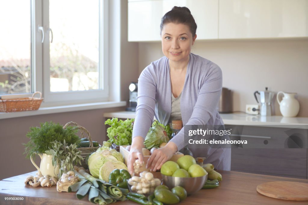 Woman cooking in the kitchen