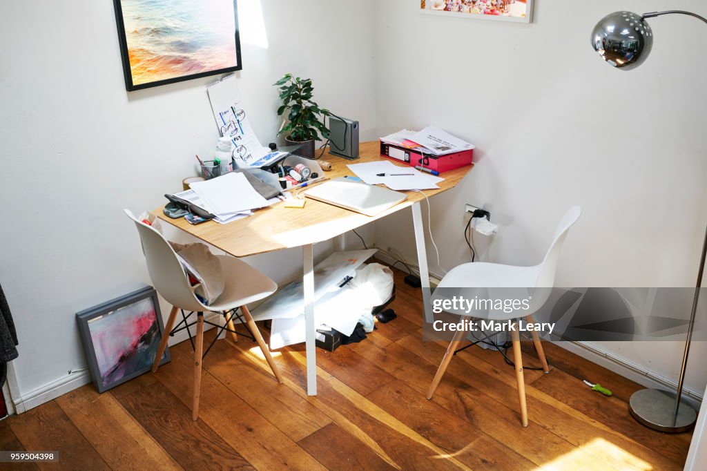 Untidy desk