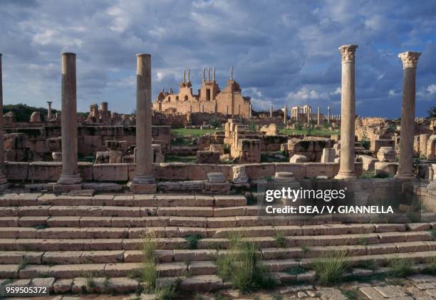 View of the Chalkidiki, Leptis Magna , Libya, Roman civilization, 1st century.