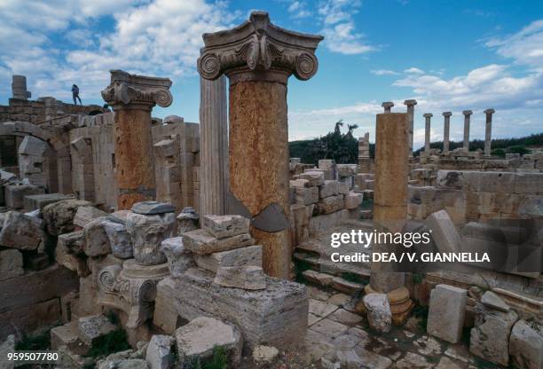 The Old Forum, Leptis Magna , Libya, Roman civilization, 2nd-1st century BC.