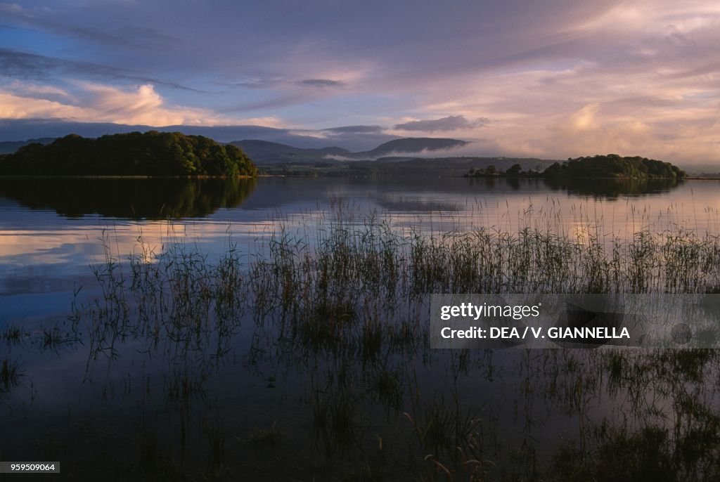 Sunrise reflections on Lough Gill, County Sligo