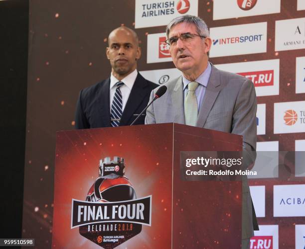 Jordi Bertomeu, President and CEO Euroleague Basketball during the 2018 Turkish Airlines EuroLeague F4 Final Four Opening Press Conference at...