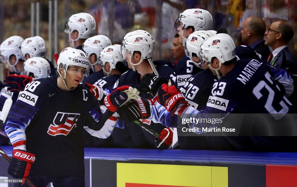 USA v Czech Republic - 2018 IIHF Ice Hockey World Championship Quarter Final