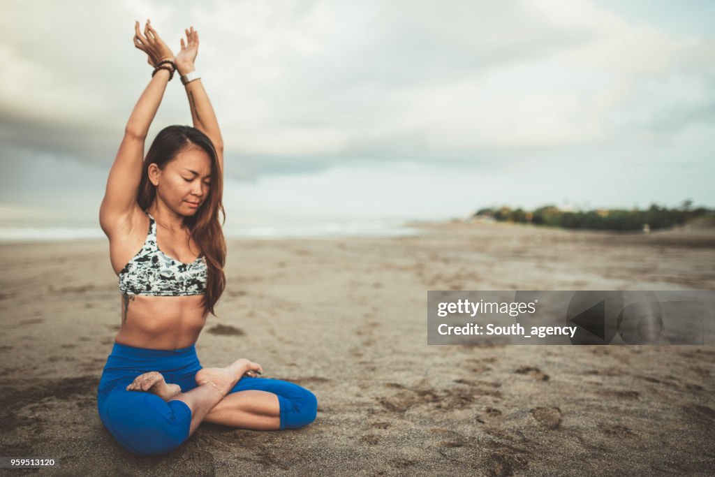 Woman Doing Yoga Meditation