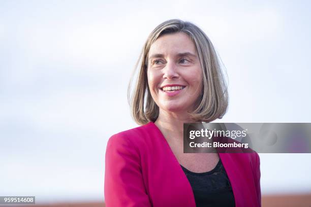 Federica Mogherini, foreign policy chief of the European Union , arrives for an informal dinner at Sofia Tech Park in Sofia, Bulgaria, on Tuesday,...