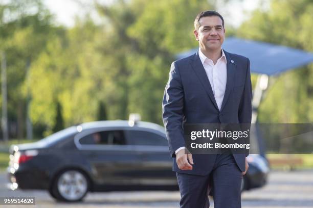 Alexis Tsipras, Greece's prime minister, arrives for an informal dinner at Sofia Tech Park in Sofia, Bulgaria, on Tuesday, May 15, 2018. The EU's...