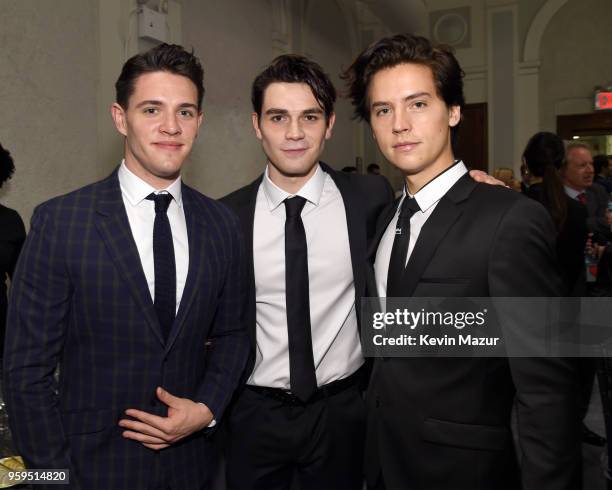 Apa, Casey Cott and Cole Sprouse attend The CW Network's 2018 upfront at New York City Center on May 17, 2018 in New York City.