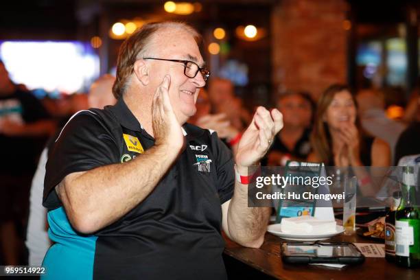 Port Adelaide Power fans pose during an event for club members at The Camel on May 17, 2018 in Shanghai, China. Port Adelaide play the Gold Coast...