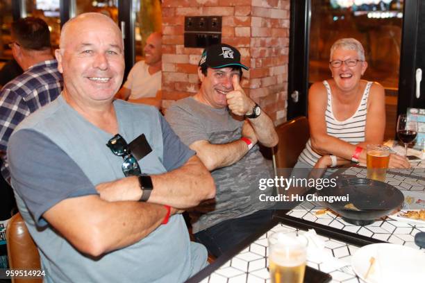 Port Adelaide Power fans pose during an event for club members at The Camel on May 17, 2018 in Shanghai, China. Port Adelaide play the Gold Coast...