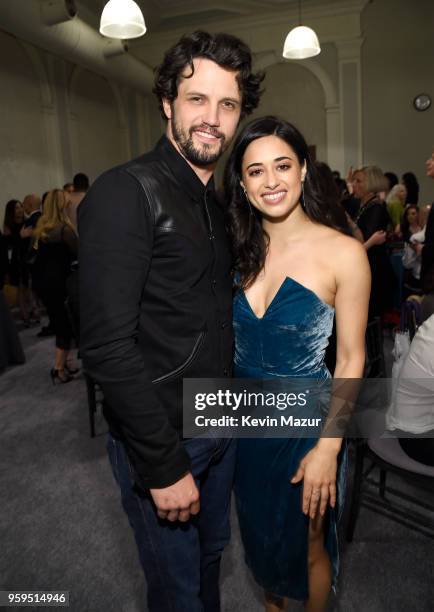 Nathan Parsons and Jeanine Mason attend The CW Network's 2018 upfront at The London Hotel on May 17, 2018 in New York City.