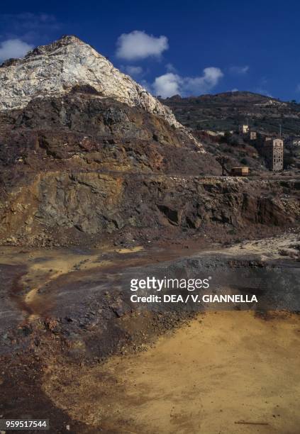 Old quarry at Capo Calamita, Elba, Tuscan Archipelago National Park, Tuscany, Italy.